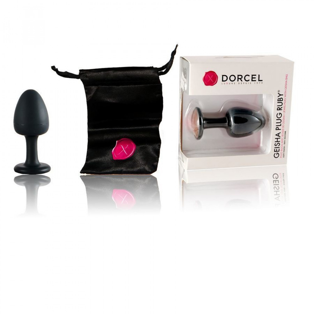 Анальная пробка - Анальная пробка Dorcel Geisha Plug Ruby L с шариком внутри, создает вибрации, макс. диаметр 4см 3