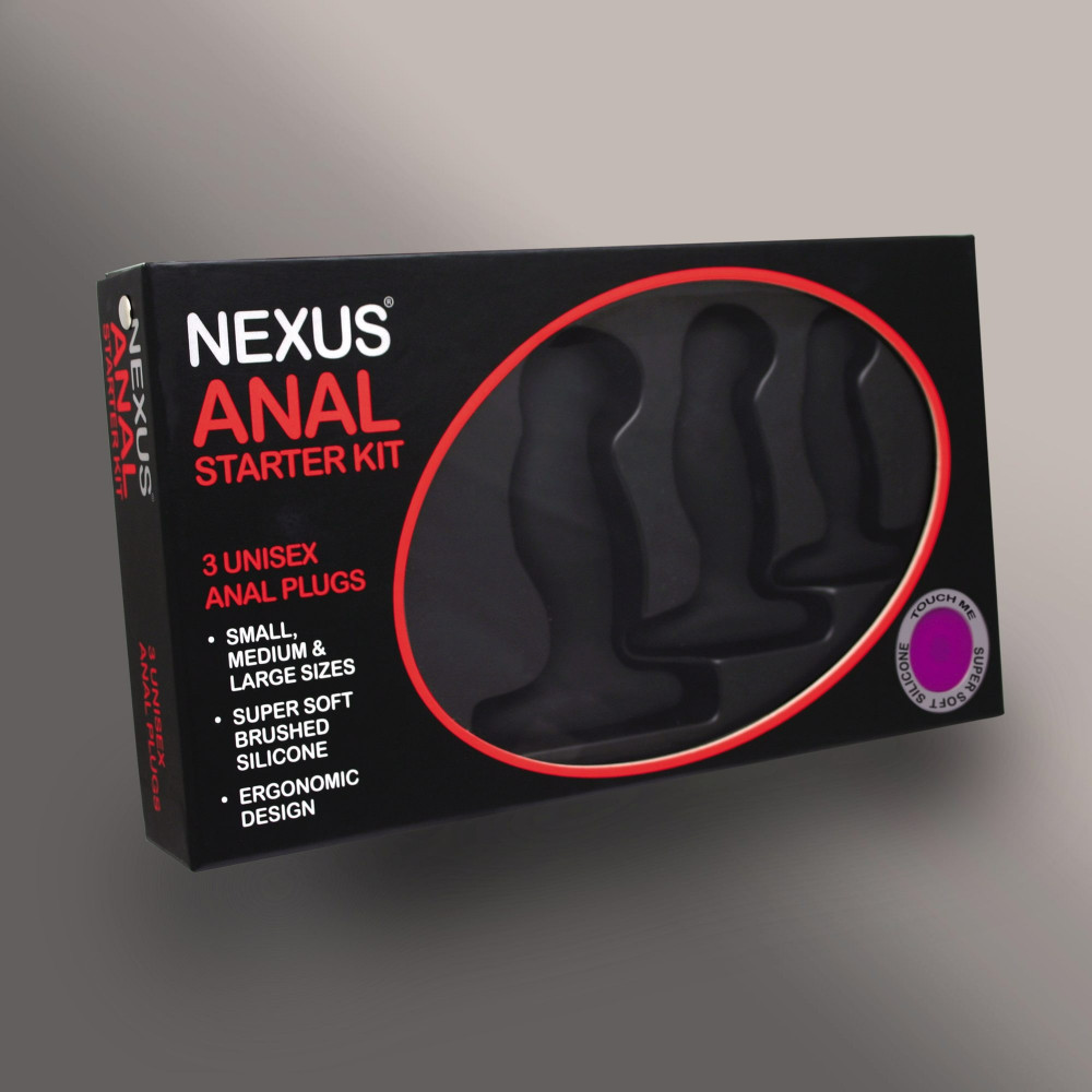 Секс игрушки - Набор анальных пробок из силикона Nexus Anal Starter Kit, 3 шт 1