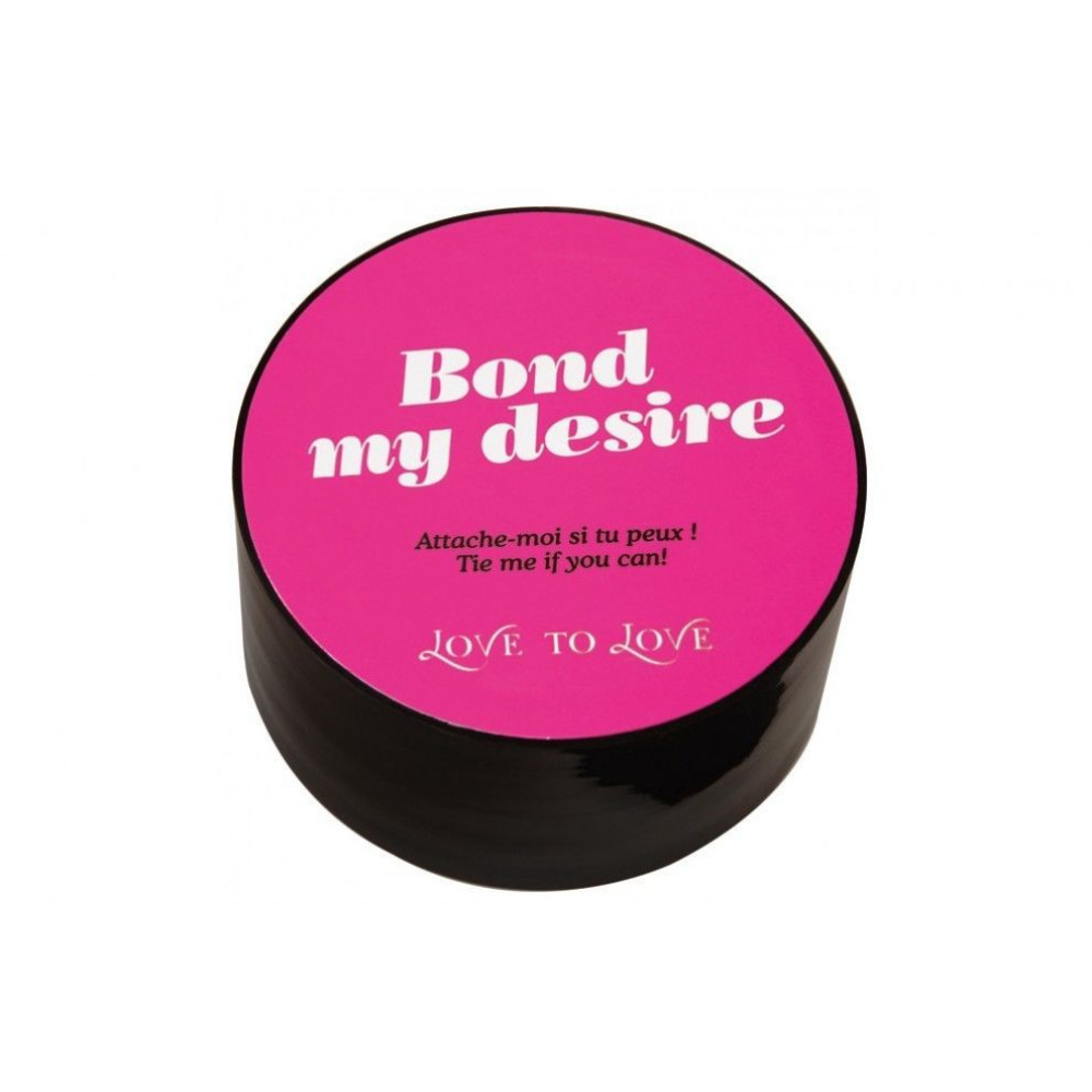 Наручники, веревки, бондажы, поножи - Скотч для бондажа Love To Love BOND MY DESIRE (15м) Черный, не липнет к коже и волоскам