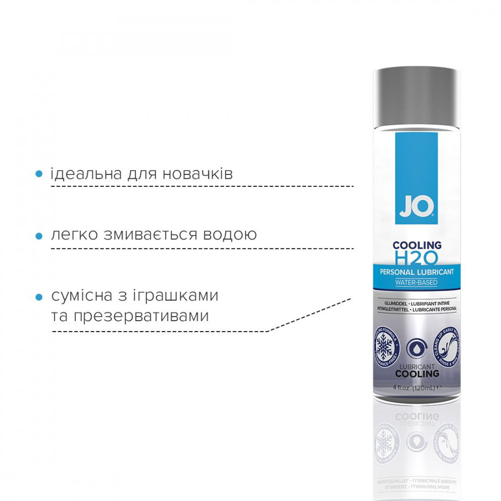Смазка на водной основе - Охлаждающая смазка на водной основе System JO H2O COOLING (120 мл) с ментолом, растительный глицерин 3