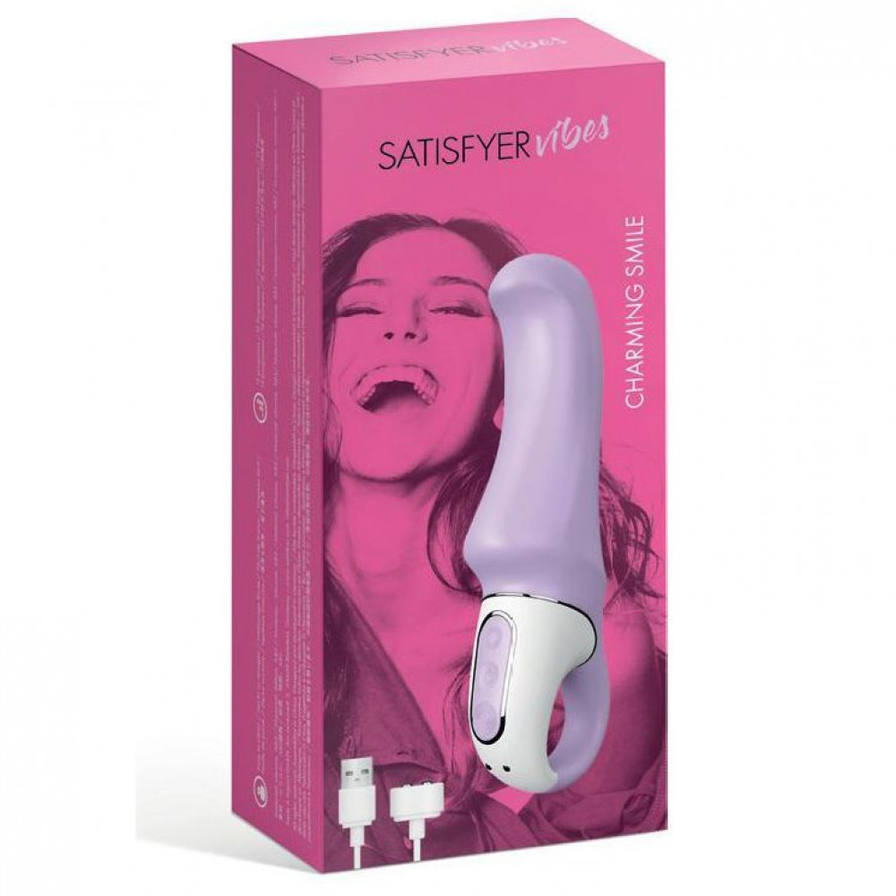 Стимулятор точки G - Мощный вибратор Satisfyer Vibes Charming Smile с гибким стволом, литой силикон, 12 режимов работы 1