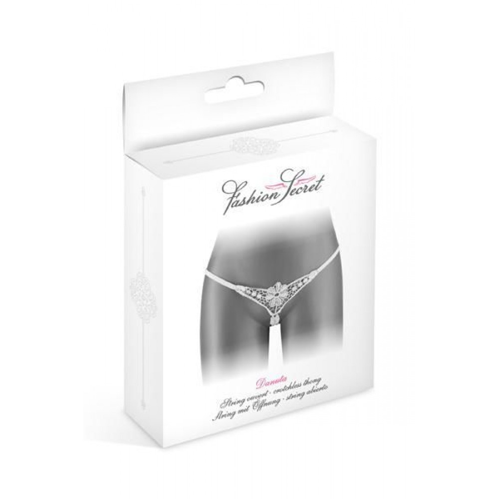 Сексуальные трусики - Трусики-стринги с доступом Fashion Secret DANUTA White 1