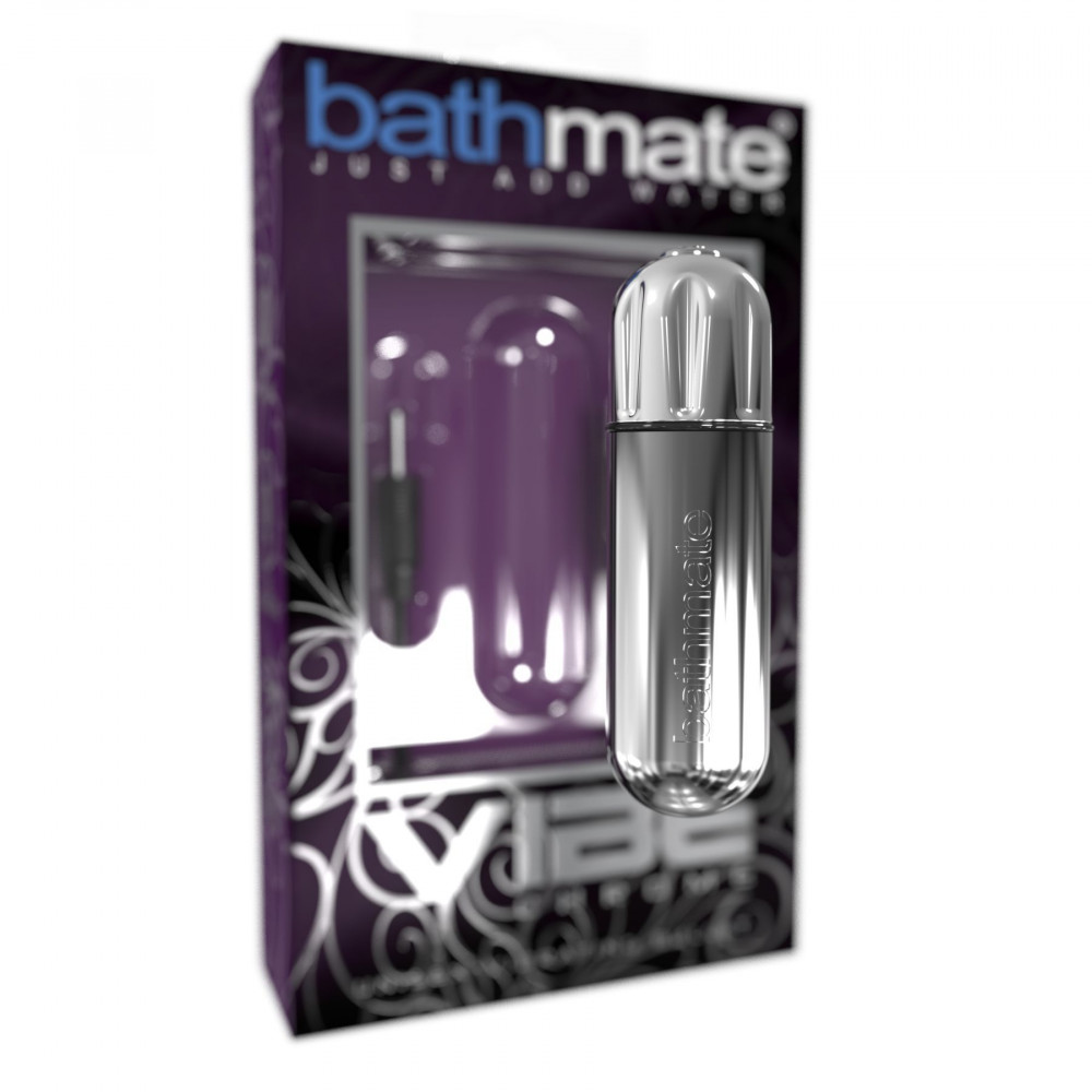Клиторальный вибратор - Вибропуля Bathmate Vibe Bullet Chrome, глубокая мощная вибрация 3