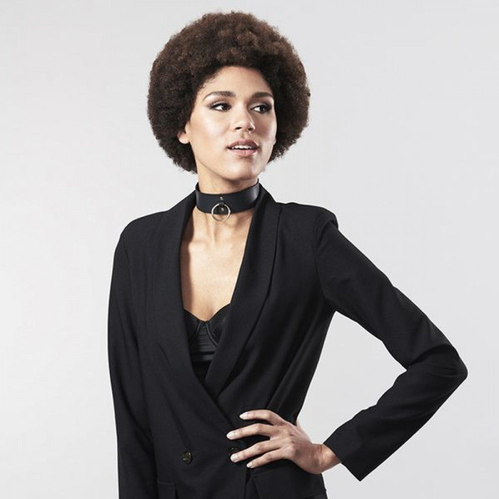 Чокеры, портупеи - Чокер Bijoux Indiscrets MAZE - Wide Chocker Black 3