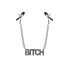 Зажимы для сосков Bitch, Feral Feelings - Nipple clamps Bitch, серебро/черный