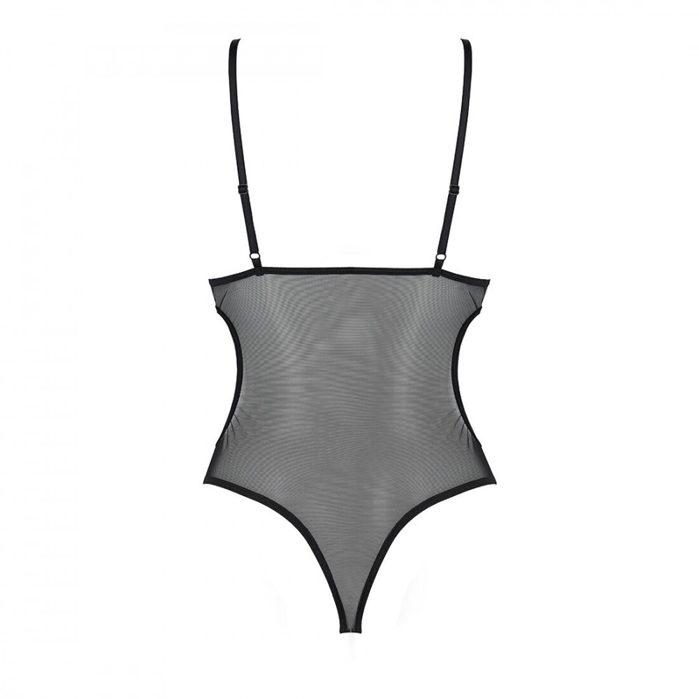 Эротическое боди - Боди с ажурным лифом Christa Body black XXL/XXXL — Passion 2