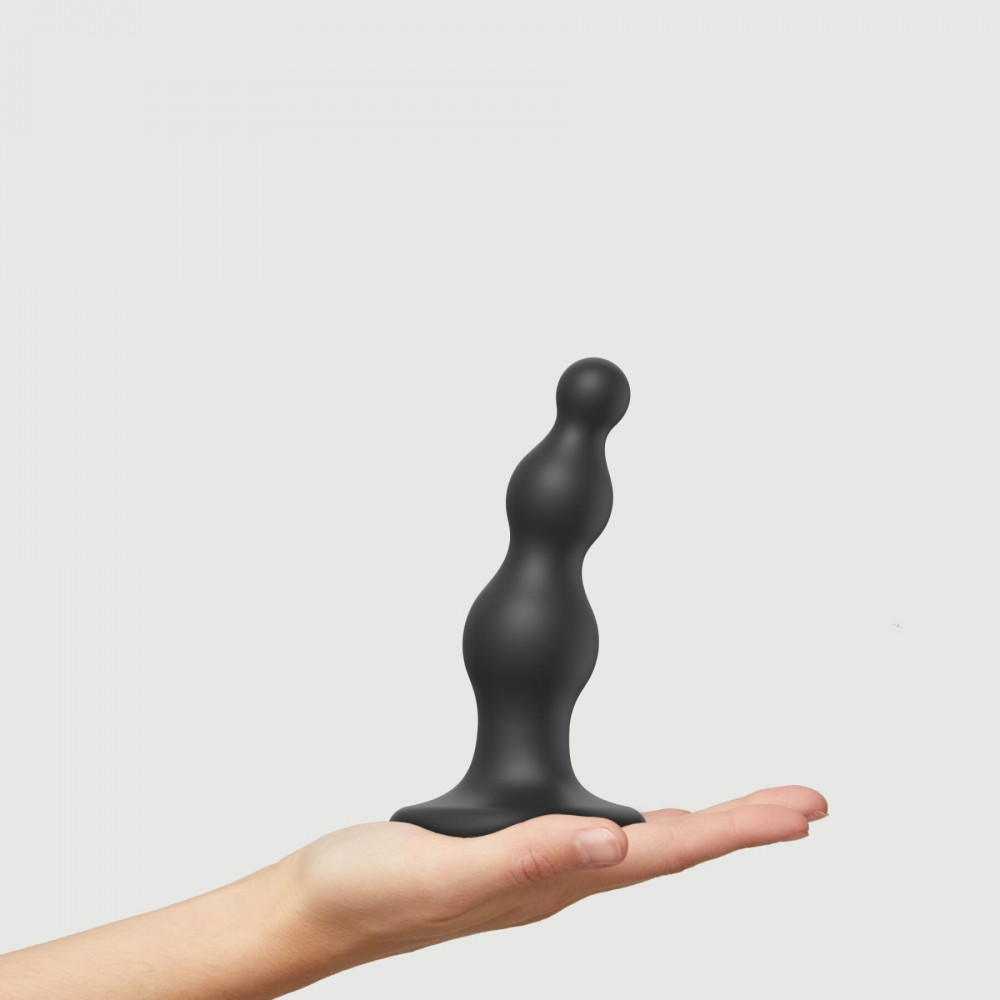 Страпон - Насадка для страпона Strap-On-Me Dildo Plug Beads Black S 5