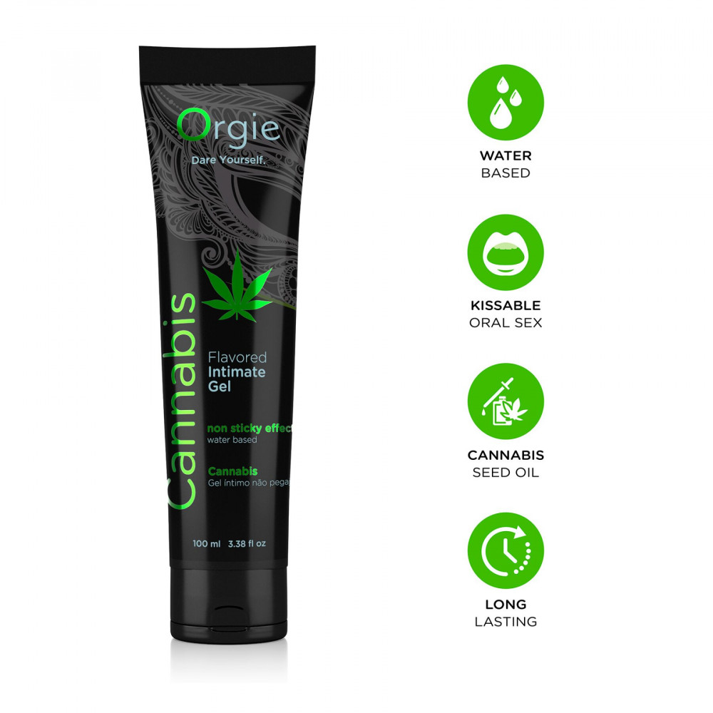 Оральные смазки - Лубрикант на водной основе Orgie - Lube Tube Cannabis (100 мл) 2