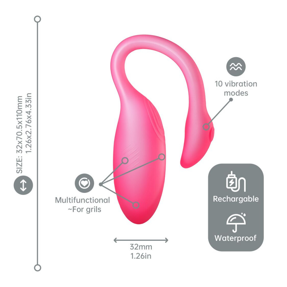 Виброяйцо - Смарт-виброяйцо Magic Motion Flamingo Max Pink 2