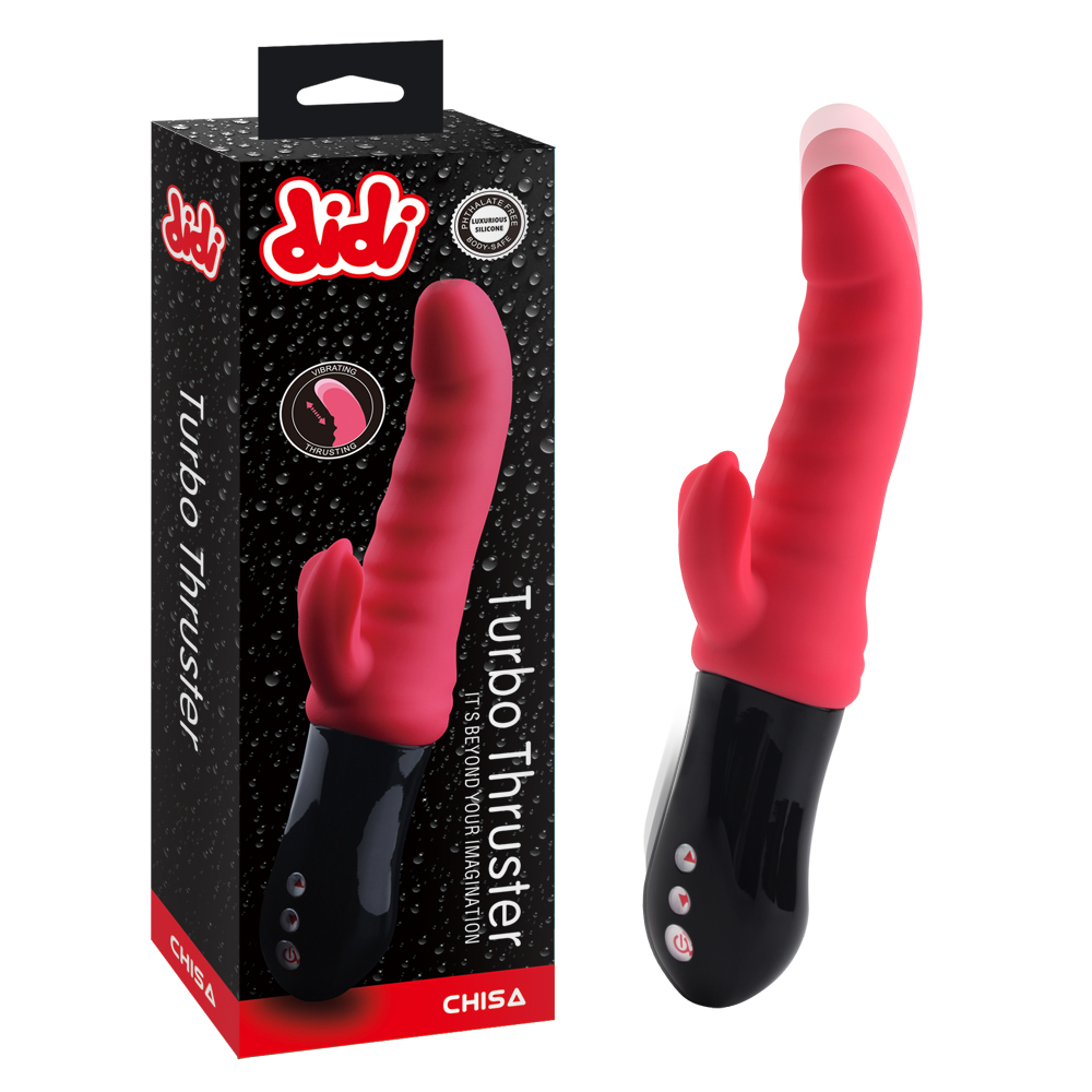 Секс игрушки - Вибратор-кролик Chisa Didi Turbo Thruster с поступательными движениями, красный