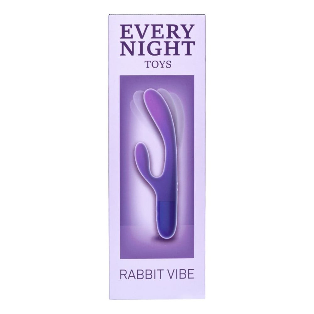 Секс игрушки - Вибратор кролик Every Night Toys для точки G, сине-фиолетовый градиент 3