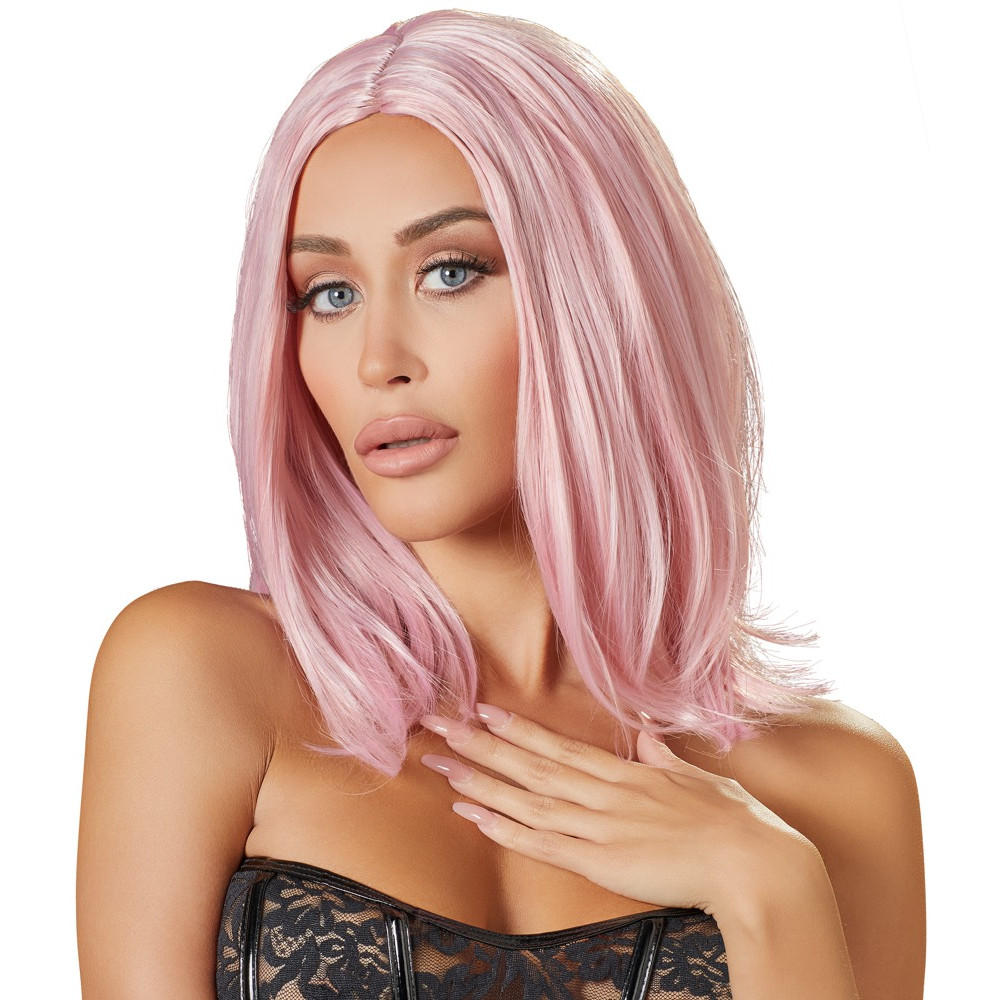 Аксессуары для эротического образа - Парик розовый Wig, bob, pink 2