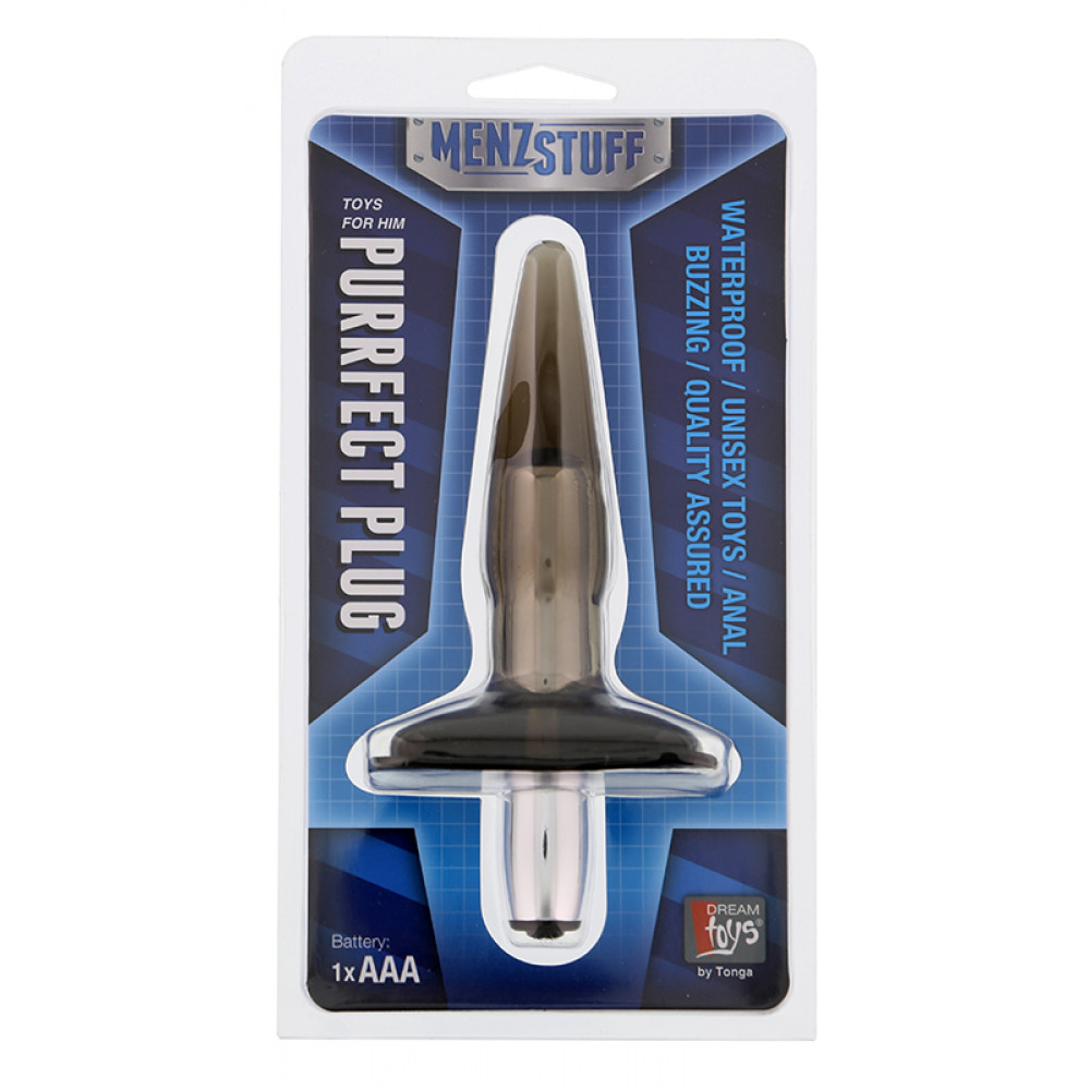 Анальные вибраторы - Анальная пробка MENZSTUFF PURRFECT PLUG, SMOKE 1
