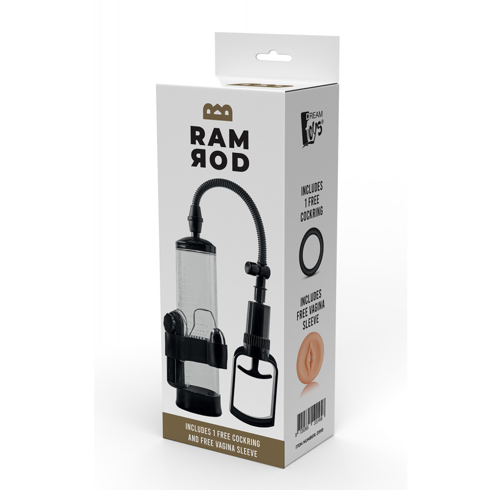 Вакуумная помпа на член - Вакуумная помпа для пениса с вибрацией Dream Toys RAMROD VIBRATING PENIS PUMP 1