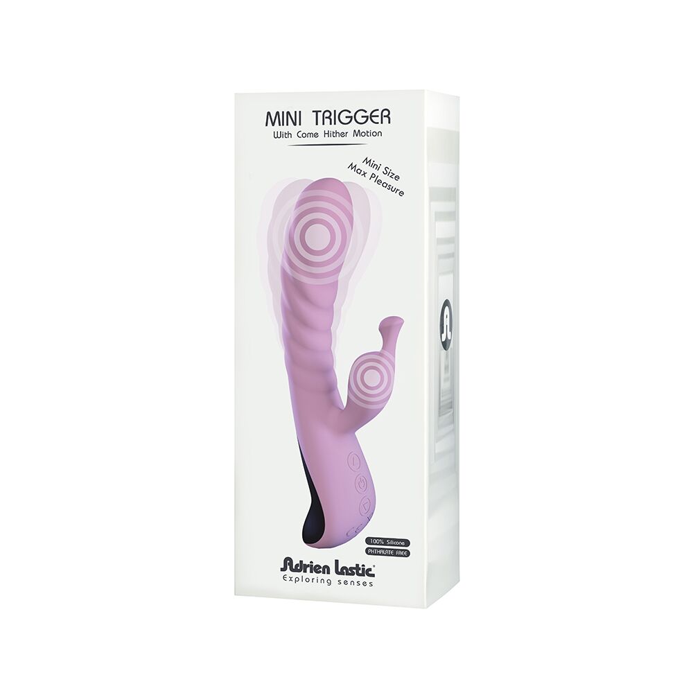 Вибратор-кролик - Вибратор Adrien Lastic Mini Trigger с массирующими движениями ствола 1