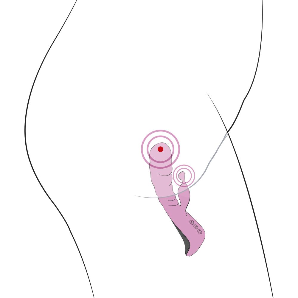Вибратор-кролик - Вибратор Adrien Lastic Mini Trigger с массирующими движениями ствола 2