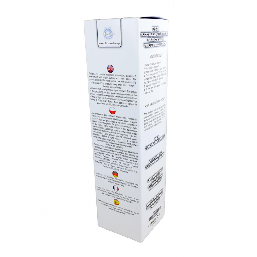 Женские вакуумные помпы - Автоматическая помпа Boss Series: Power pump USB Rechargeable, BS6000013 1