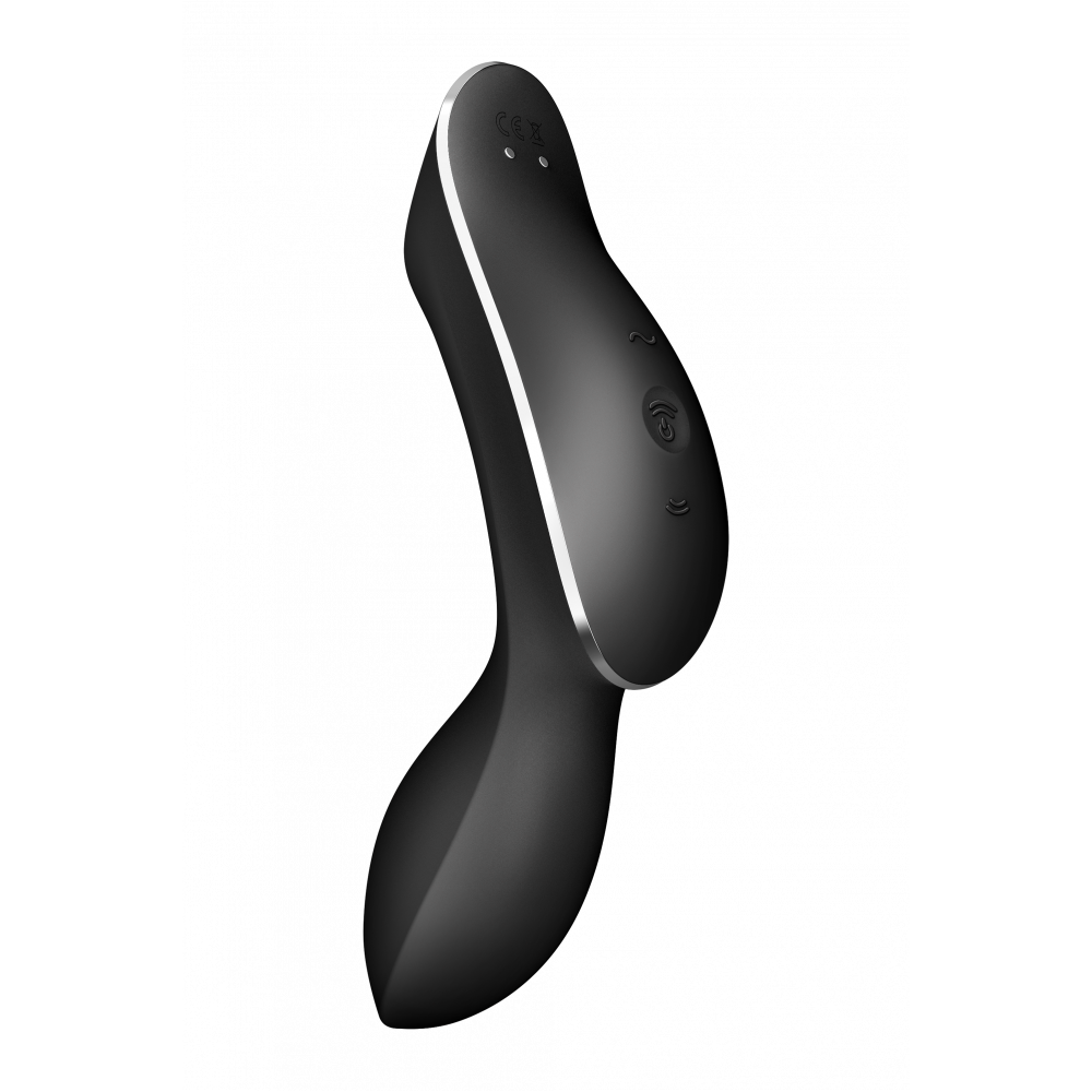 Вибраторы вакуумные - Двойной вибратор с вакуумной стимуляцией SATISFYER CURVY TRINITY 2 BLACK 6