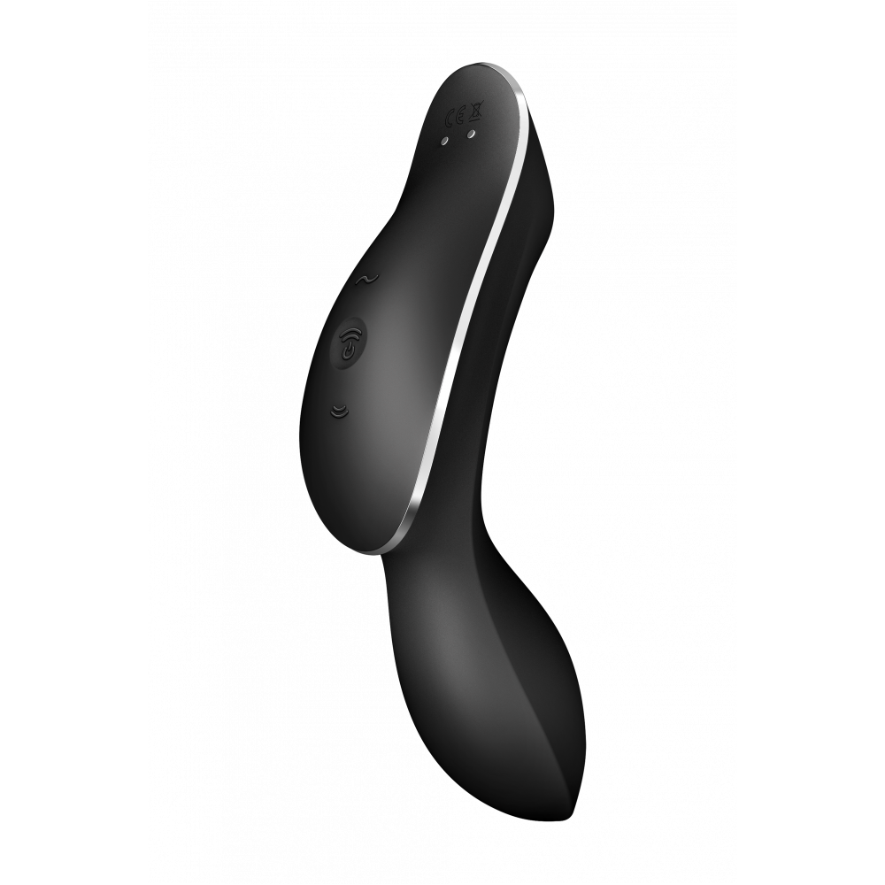 Вибраторы вакуумные - Двойной вибратор с вакуумной стимуляцией SATISFYER CURVY TRINITY 2 BLACK 4