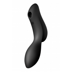 Двойной вибратор с вакуумной стимуляцией SATISFYER CURVY TRINITY 2 BLACK