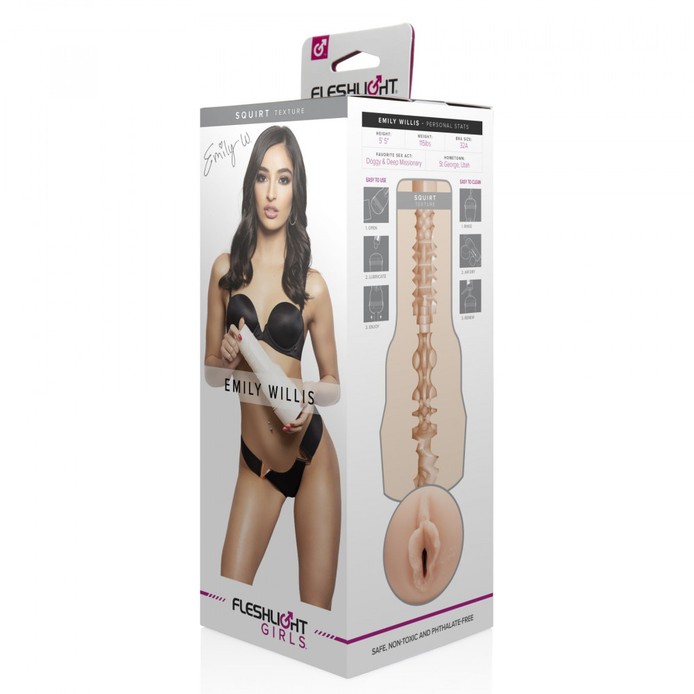 Мастурбаторы вагины - Мастурбатор Fleshlight Girls: Emily Willis - Squirt, со слепка вагины, очень нежный 1