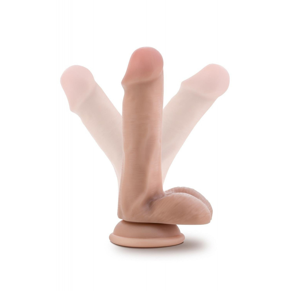 Секс игрушки - Фаллоимитатор реалистичный с яичками Blush Dr Skin Plus Posable присоске, телесный 2