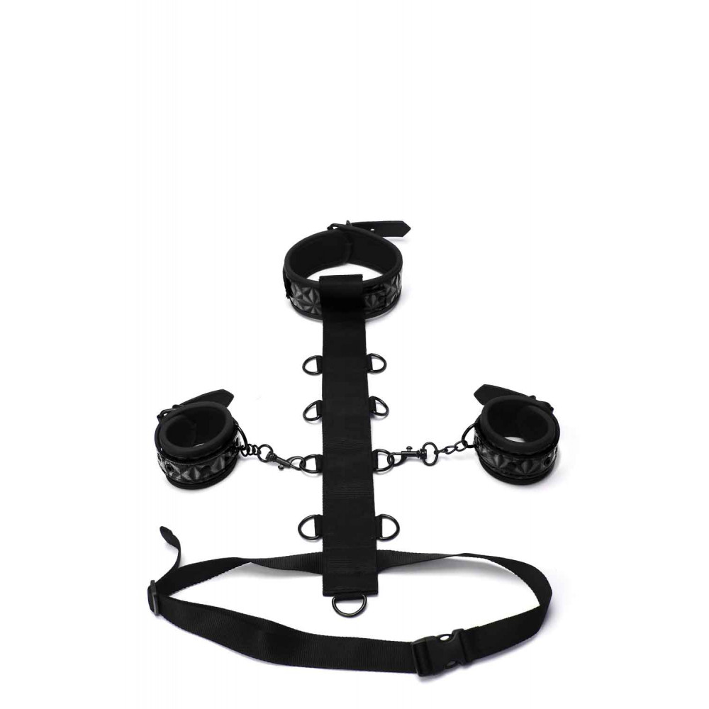 БДСМ игрушки - Набор для фиксации WHIPSMART DIAMOND 3PC RESTRAINT SET BLK 1