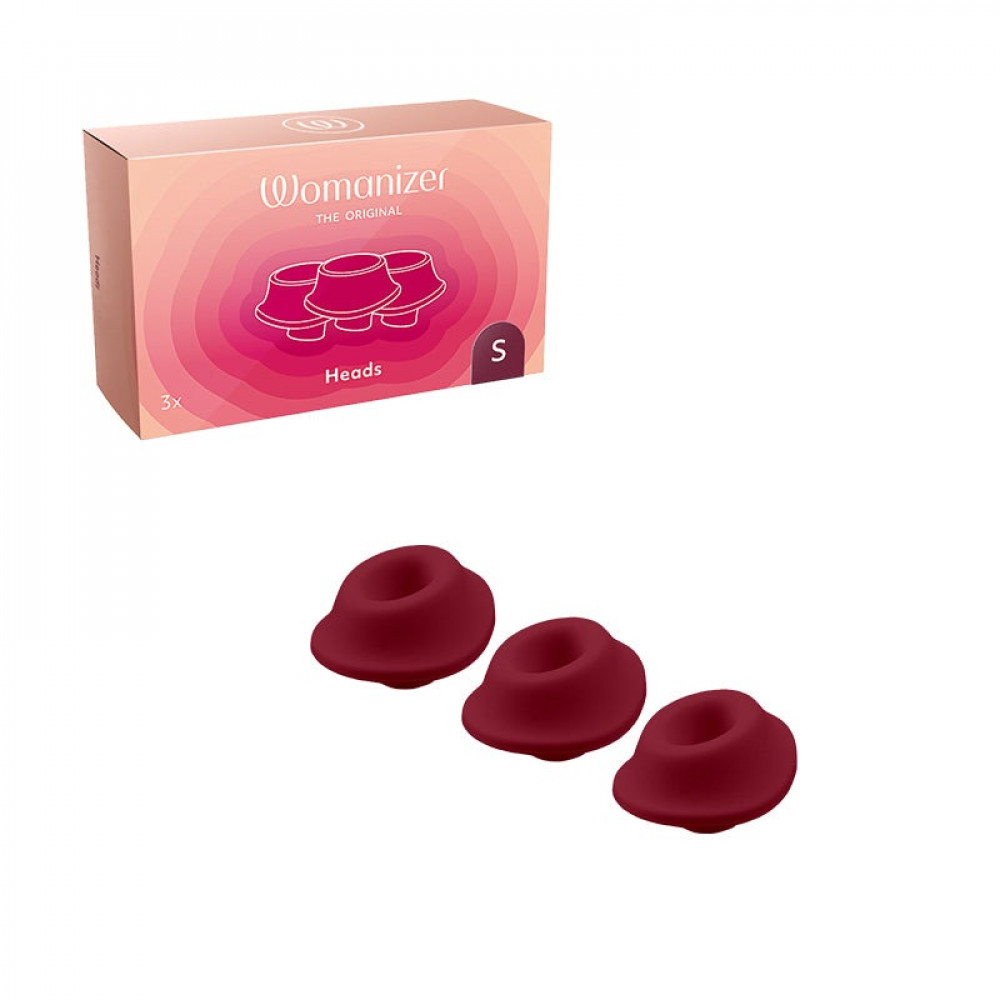 Вибраторы Womanizer - Насадки сменные Womanizer , 3 шт. Бордо — Маленькие 1