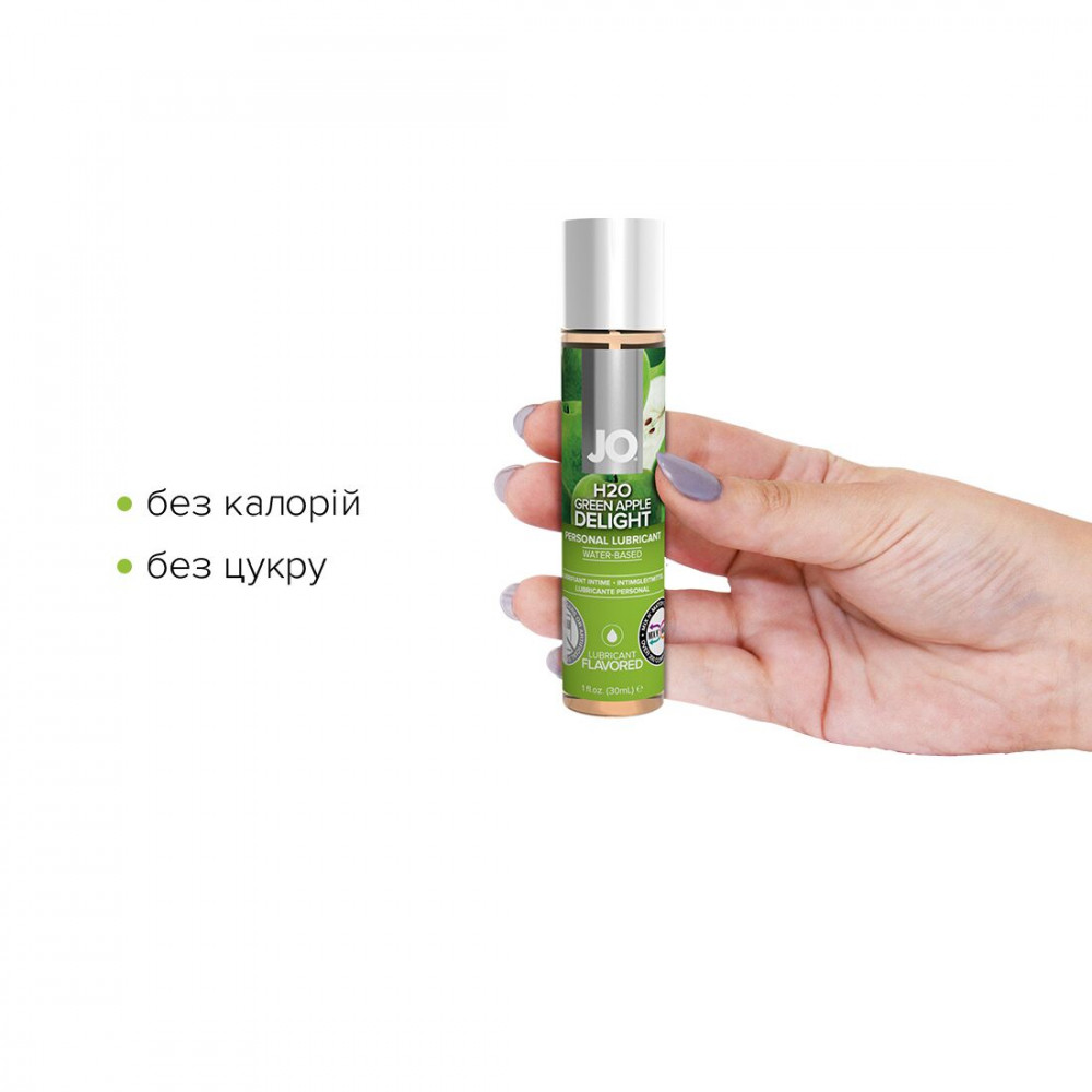 Оральные смазки - Смазка на водной основе System JO H2O — Green Apple (30 мл) без сахара, растительный глицерин 4