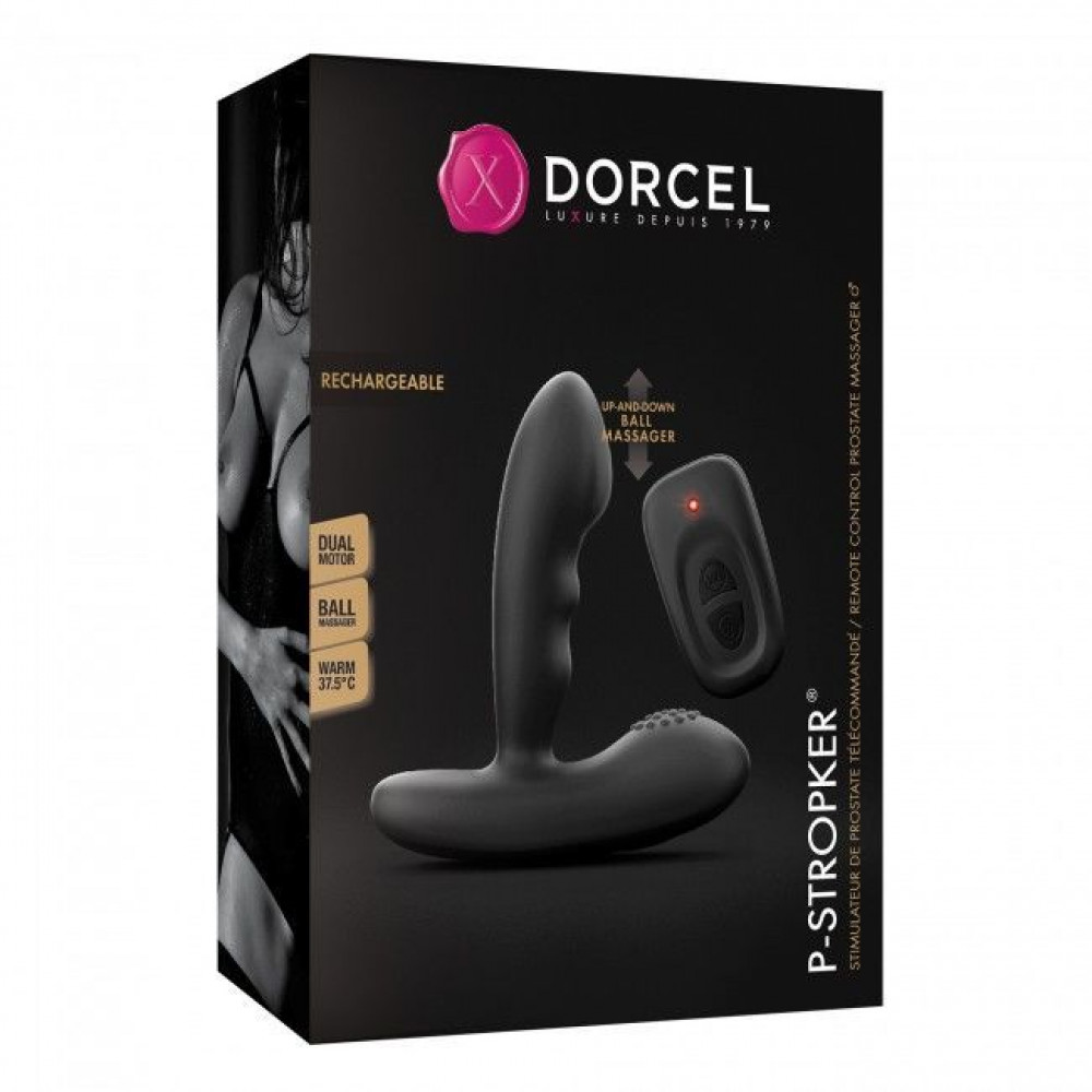 Массажёры простаты с вибрацией - Массажеры простаты Dorcel P-Stroker с пультом ДУ, подогревом и точечным массажем, два мотора 4