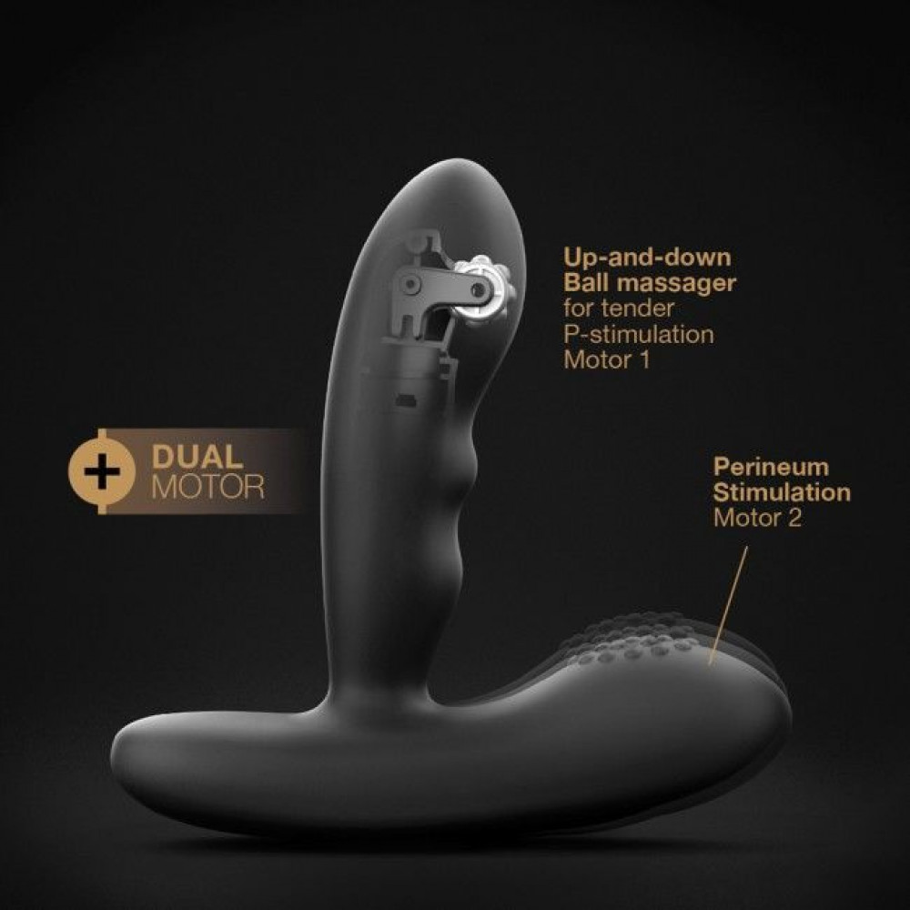 Массажёры простаты с вибрацией - Массажеры простаты Dorcel P-Stroker с пультом ДУ, подогревом и точечным массажем, два мотора 3