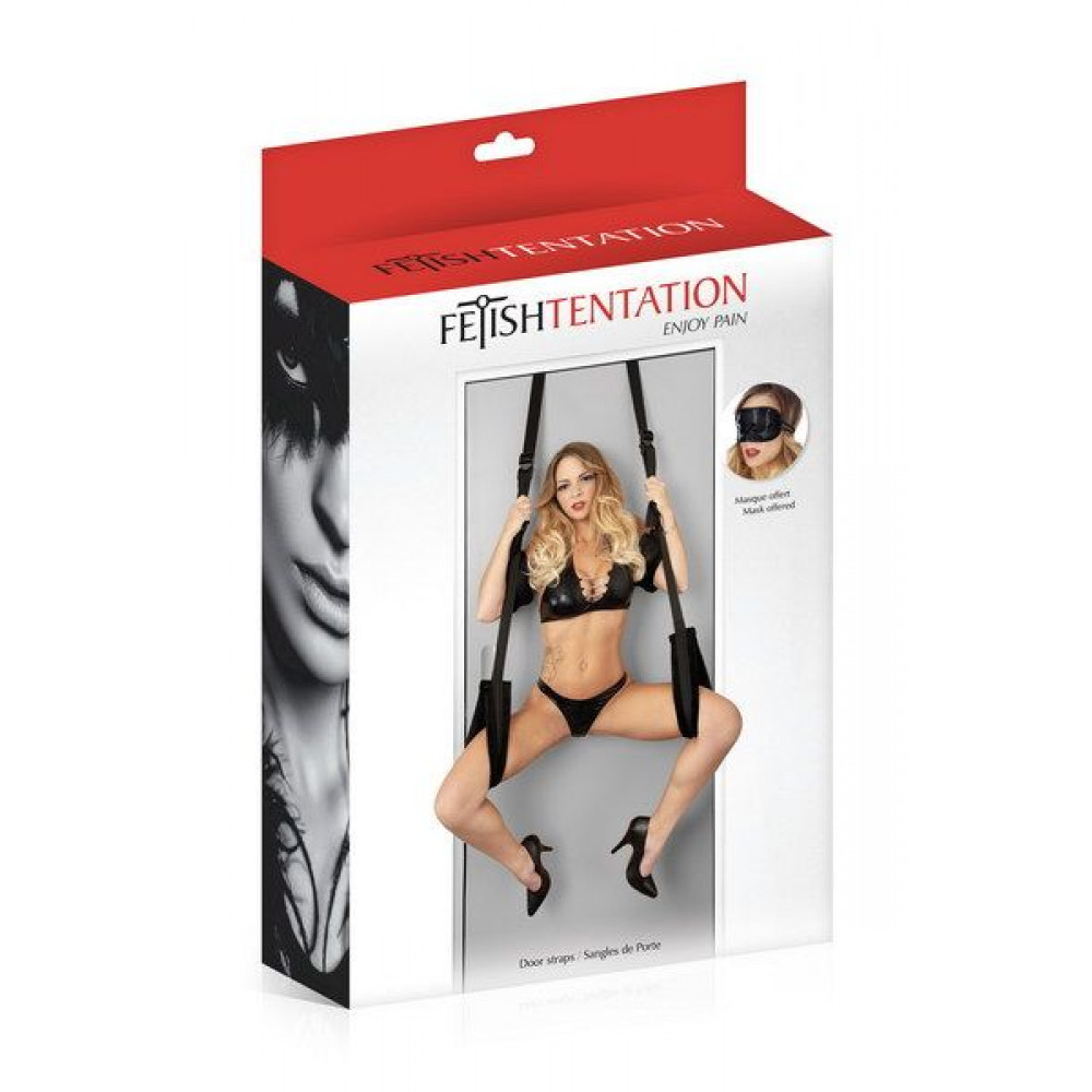   Аксессуары - Секс-качели на дверь Fetish Tentation Door Straps с маской на глаза 1