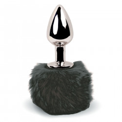 Анальная пробка FeelzToys - Bunny Tails Butt Plug Black