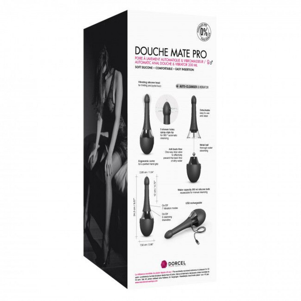 Интимная косметика - Автоматический анальный душ-вибратор Dorcel Douche Mate Pro 1