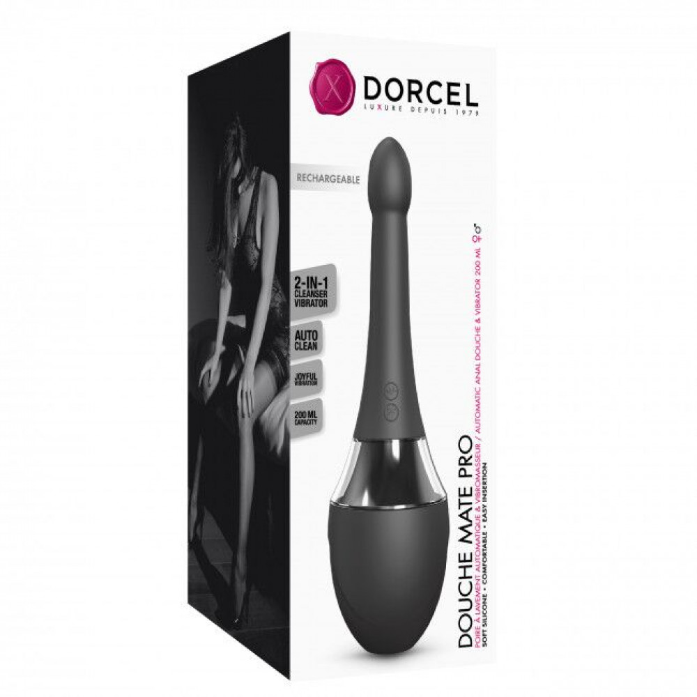Интимная косметика - Автоматический анальный душ-вибратор Dorcel Douche Mate Pro 2