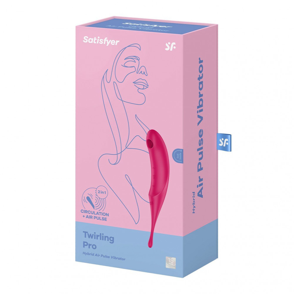 Вибраторы вакуумные - Вибратор для клитора с вакуумной стимуляцией Satisfyer Twirling Pro Red 1