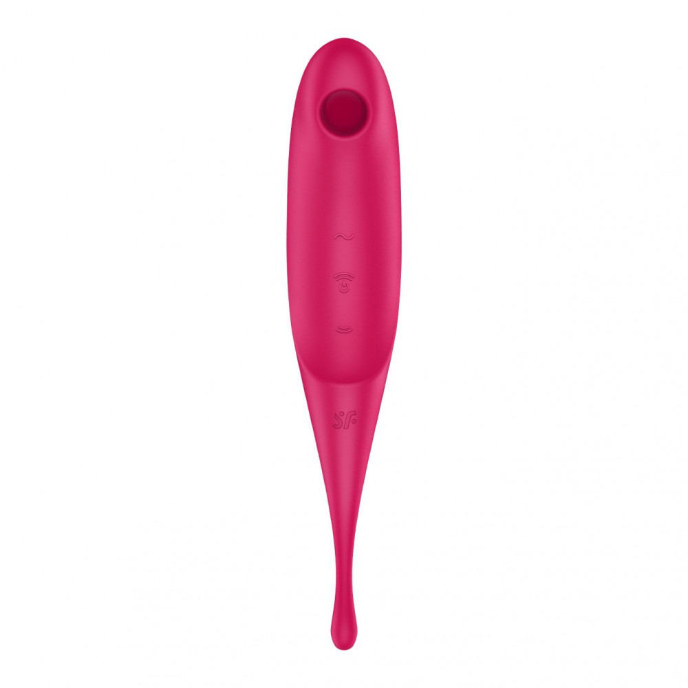 Вибраторы вакуумные - Вибратор для клитора с вакуумной стимуляцией Satisfyer Twirling Pro Red 3