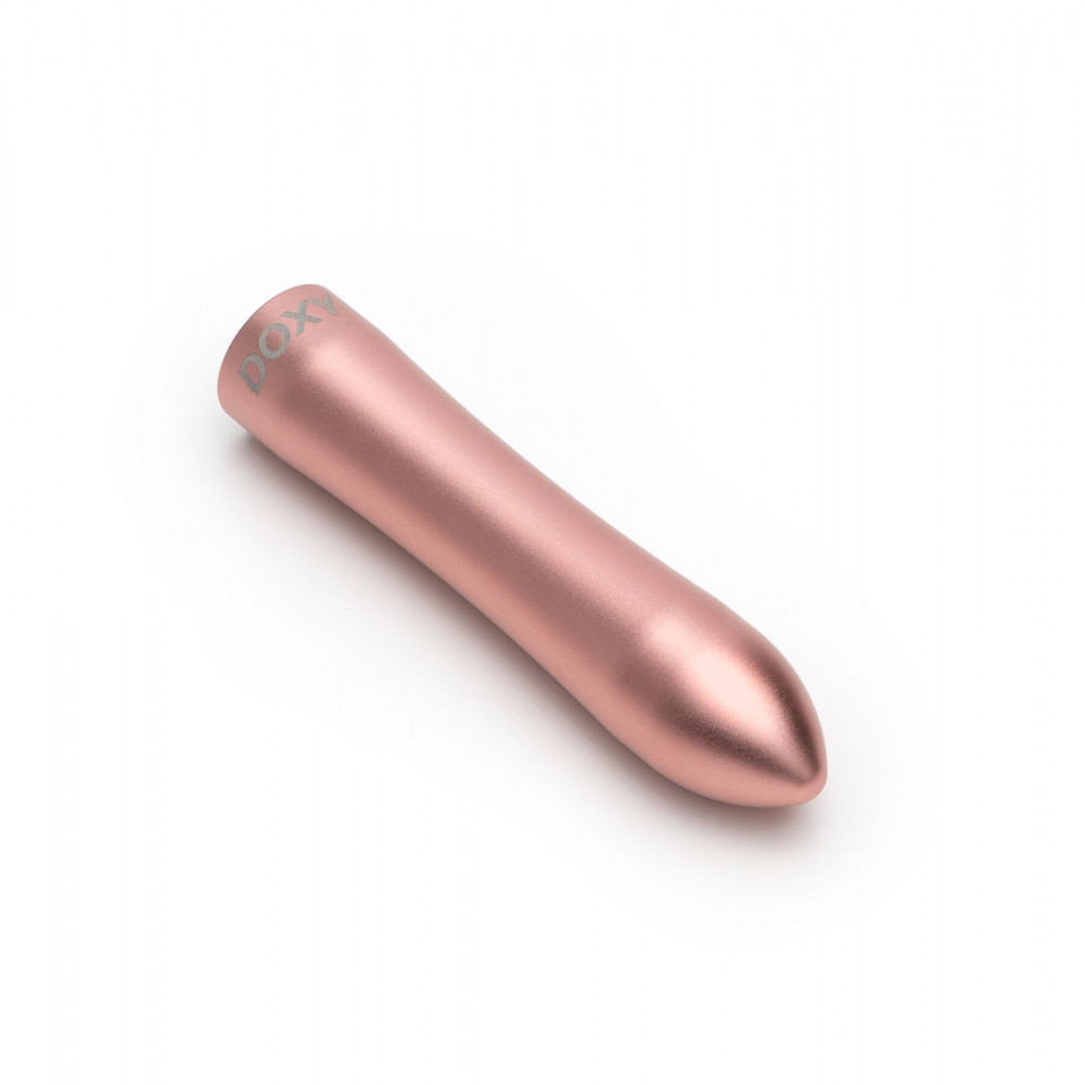 Клиторальный вибратор - Мощная вибропуля DOXY ROSE GOLD в металлическом кейсе, ультрагладкая, 7 режимов 5