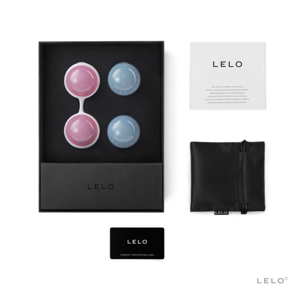 Вагинальные шарики - Набор вагинальных шариков LELO Beads Mini, диаметр 2,9 см, изменяемая нагрузка, 2х28 и 2х37 г 3