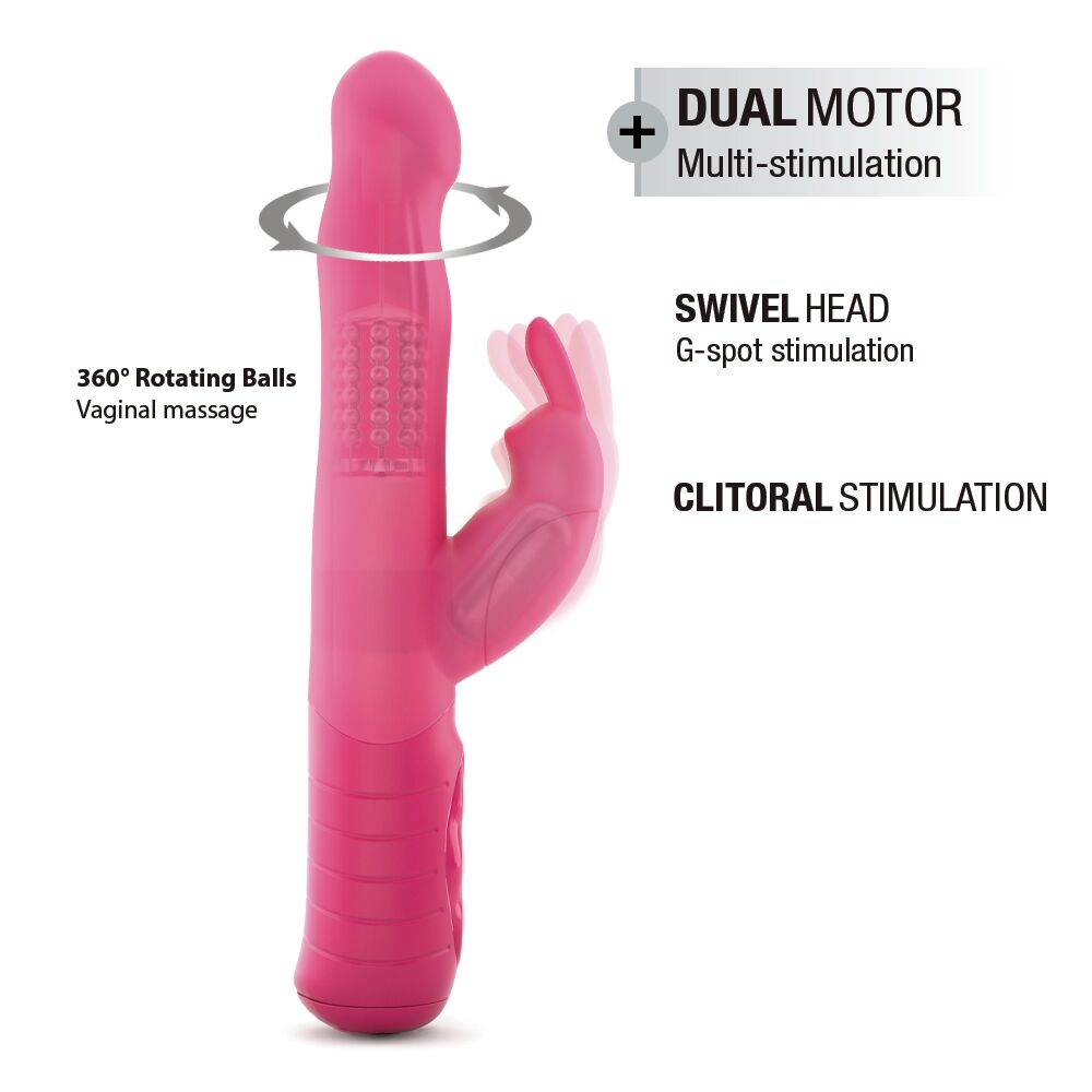 Вибратор-кролик - Вибратор-кролик Dorcel Baby Rabbit Magenta 2.0 с жемчужным массажем и вращающейся головкой 4