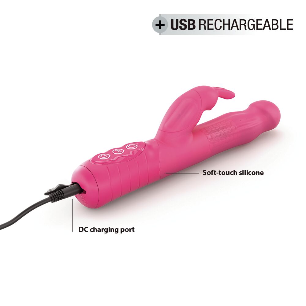 Вибратор-кролик - Вибратор-кролик Dorcel Baby Rabbit Magenta 2.0 с жемчужным массажем и вращающейся головкой 2