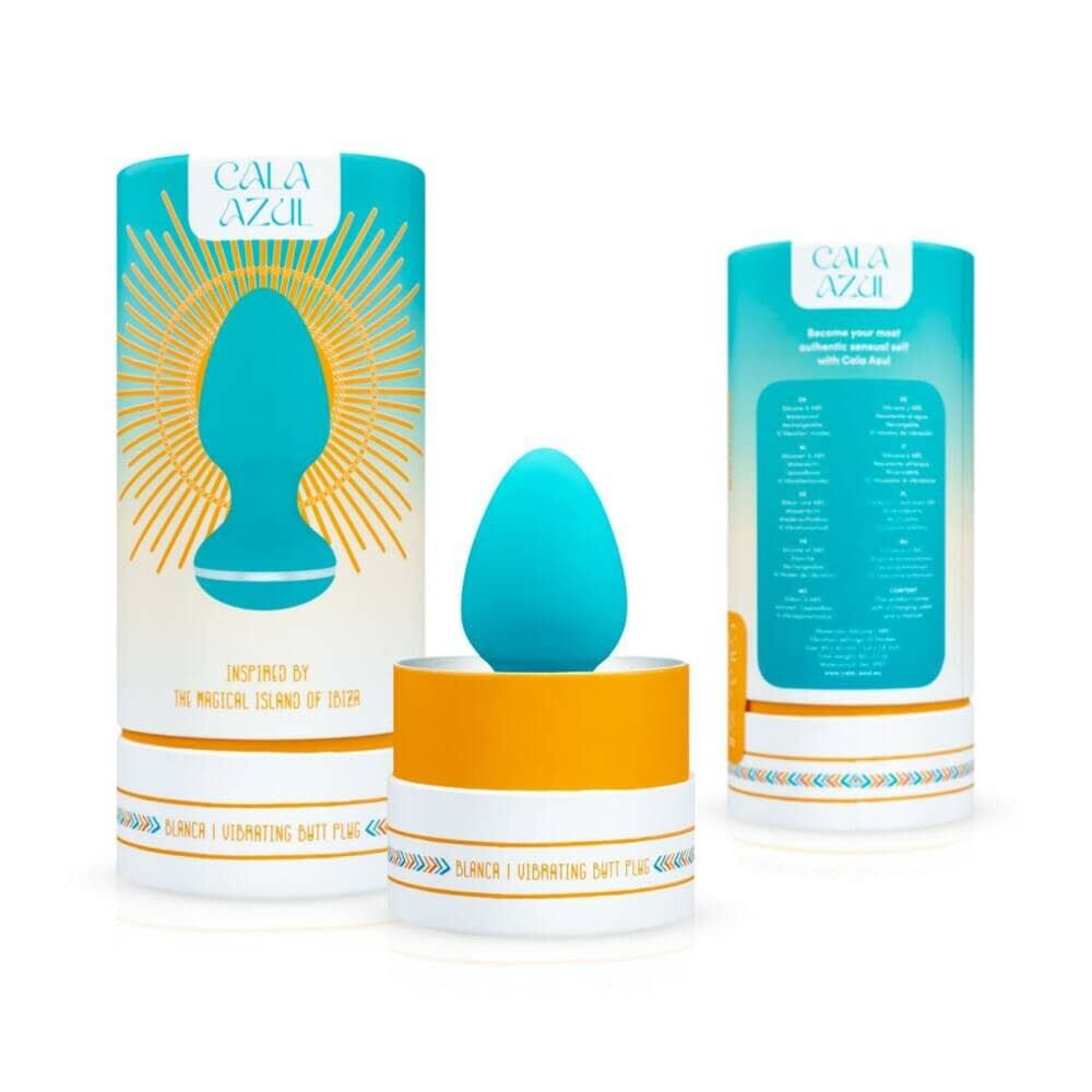 Анальные пробки с вибрацией - Анальная вибропробка Cala Azul - Blanca Vibrating anal plug 4