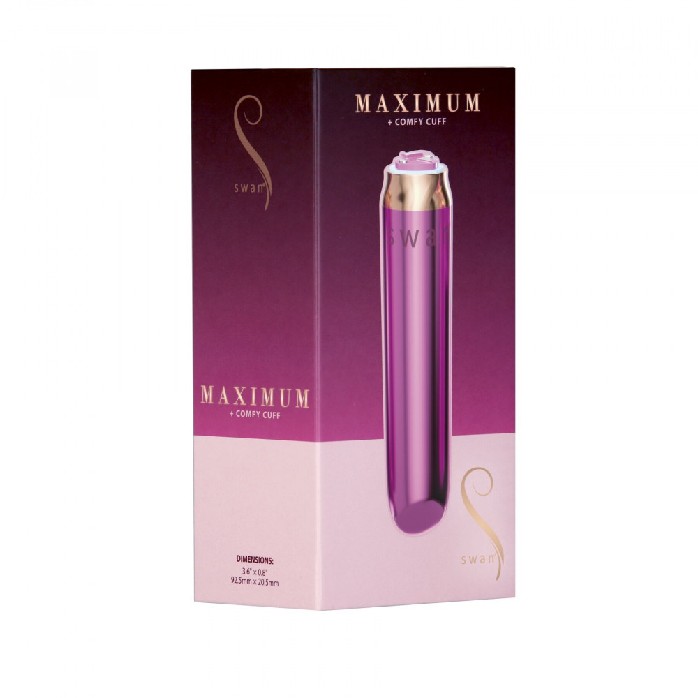 Клиторальный вибратор - Вибропуля Swan Maximum + Comfy Cuff Pink 3