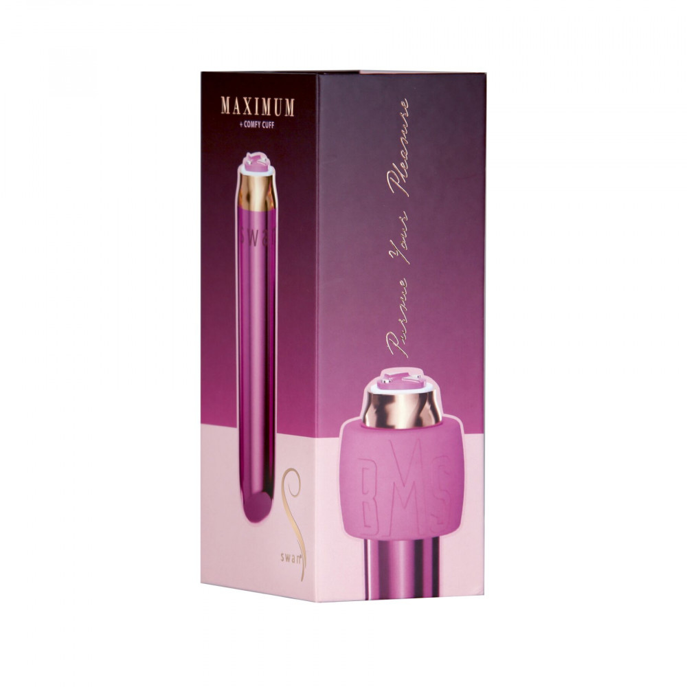 Клиторальный вибратор - Вибропуля Swan Maximum + Comfy Cuff Pink 2