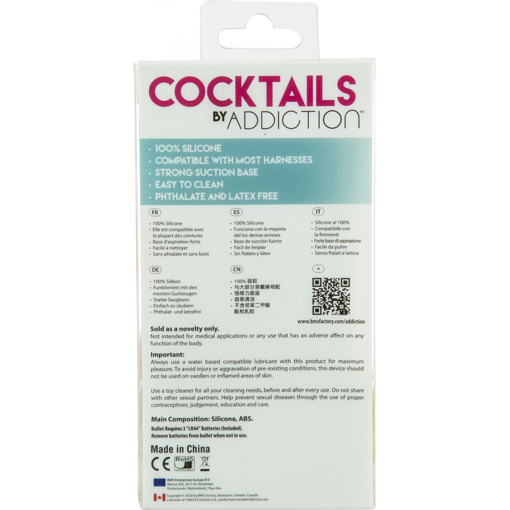 Фаллоимитаторы на присоске, двойные - Фаллоимитатор на присоске Cocktails by Addiction – Peach Bellini 7