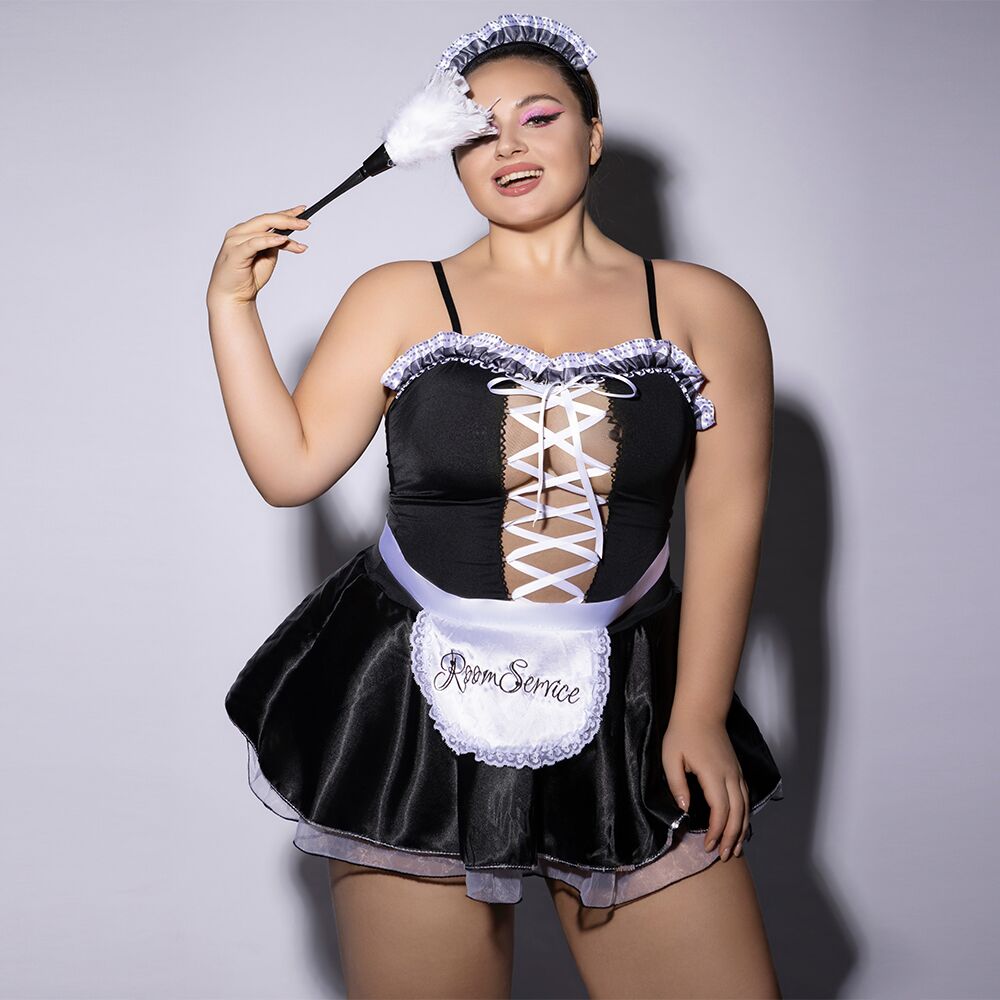 Эротические костюмы - Эротический костюм горничной JSY P61110 Plus Size 1