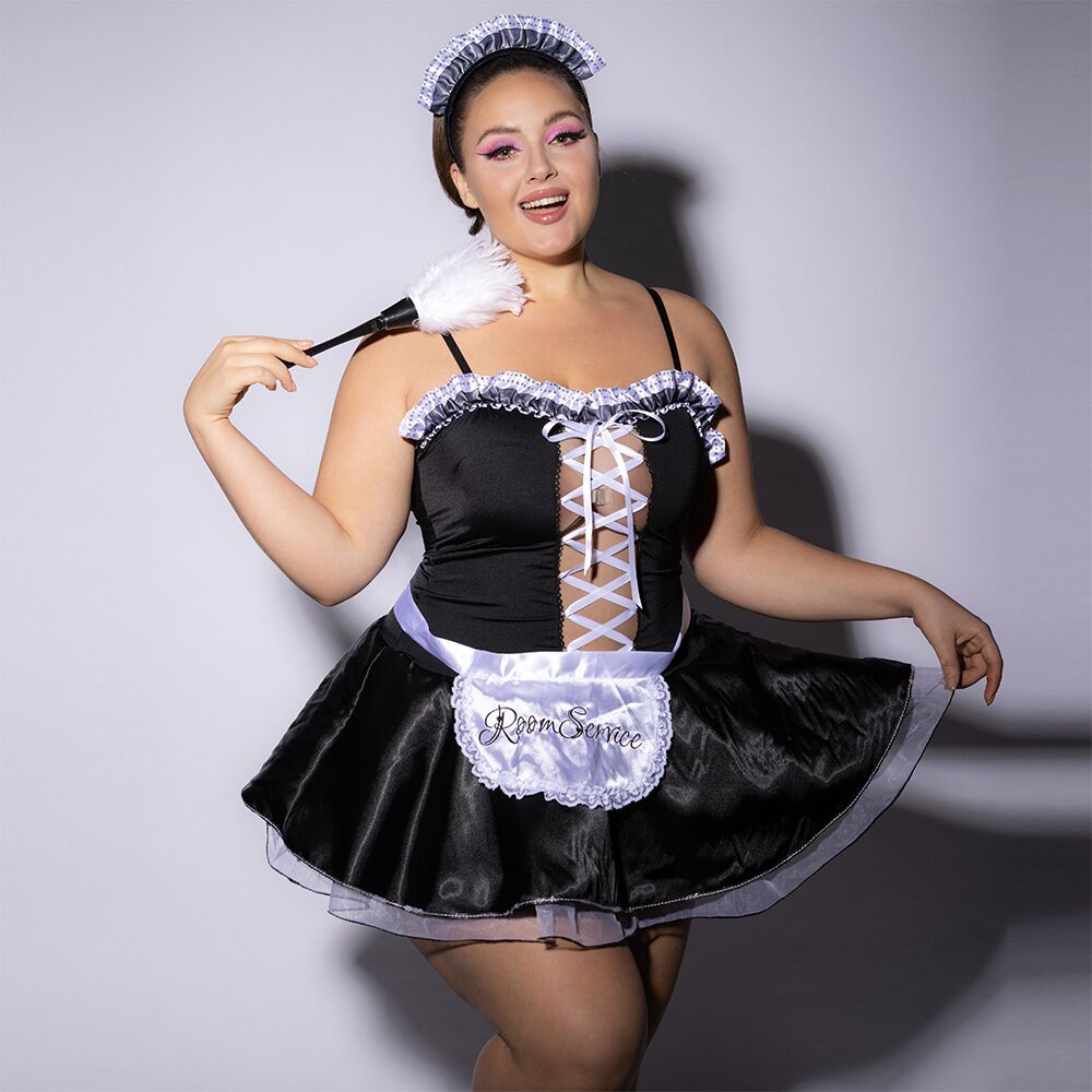 Эротические костюмы - Эротический костюм горничной JSY P61110 Plus Size