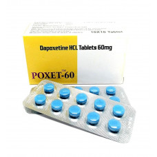 Таблетки для потенции Poxet 60 мг Дапоксетин (цена за пластину, 10 таблеток)