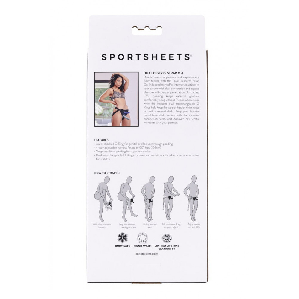 Секс игрушки - Трусики для страпонов Sportsheets Dual Desires с двойным проникновением 5