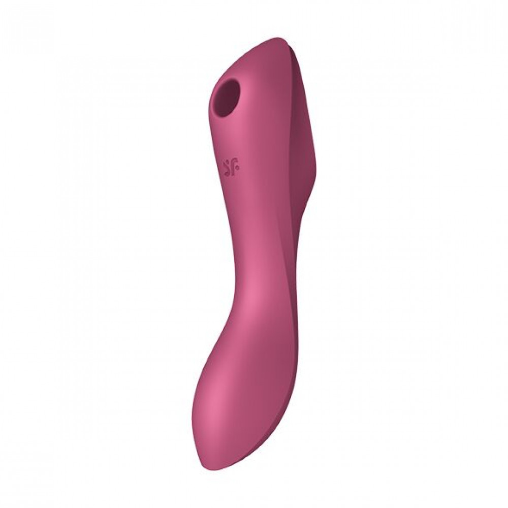 Вибраторы вакуумные - Вакуумный стимулятор с вибрацией Satisfyer Curvy Trinity 3 Red